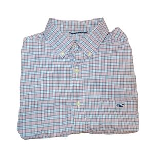 Vineyard Vines On The Go Performance Men's Plaid Dress Shirt Sport Preppy Medium